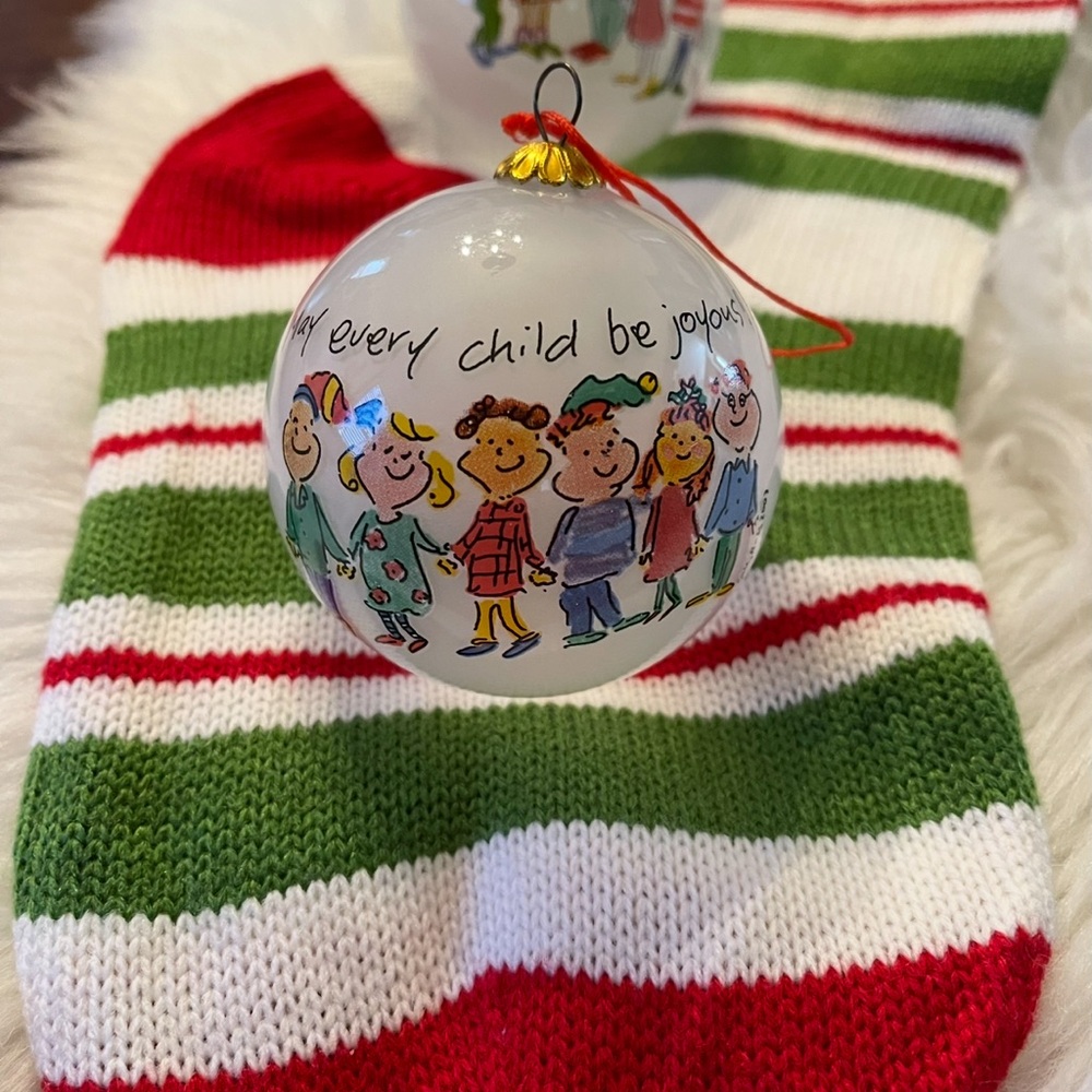 Sally Huss Festive Ornament with Children